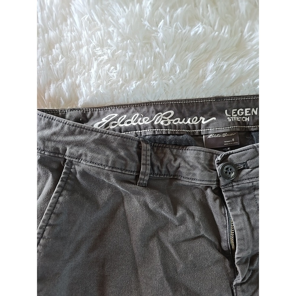 Eddie Bauer Jeans Womens 8 Gray Boyfriend Slim Medium Wash Denim Outdoor Work